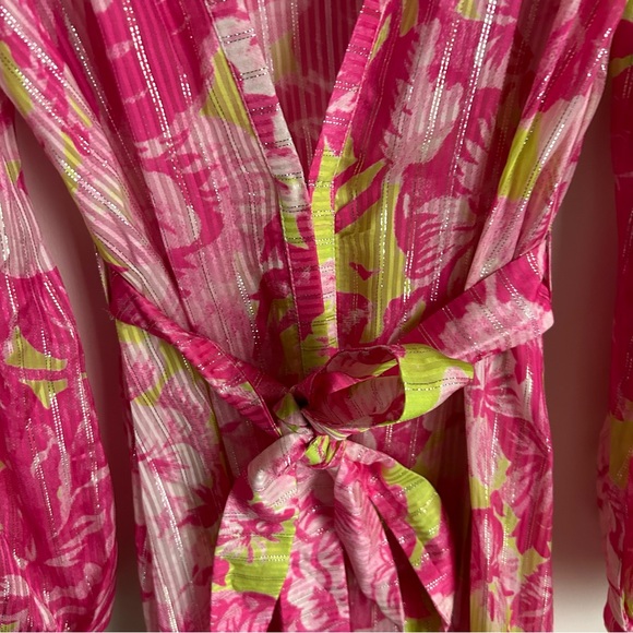 Rococo Sand Kimono Coverup Pink Sz S - Picture 8 of 13